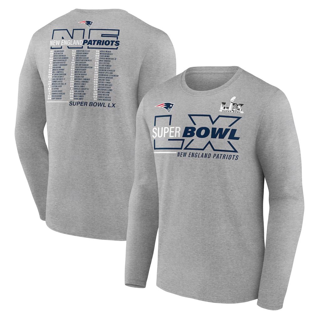 Men 2026 Nike NFL New England Patriots  long sleeved T-shirt grey 013
